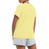 imageChampion Womens Classic Short Sleeve Graphic TShirt Standard Fit Script LogoFrozen Lime Script