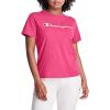 imageChampion Womens Classic Short Sleeve Graphic TShirt Standard Fit Script LogoHotpink