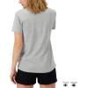 imageChampion Womens Classic Short Sleeve Graphic TShirt Standard Fit Script LogoOxford Gray  Classic Script Logo