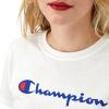 imageChampion Womens Classic Short Sleeve Graphic TShirt Standard Fit Script LogoWhite  Classic Script Logo