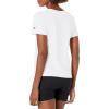 imageChampion Womens Classic Short Sleeve Graphic TShirt Standard Fit Script LogoWhite  Classic Script Logo