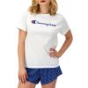 imageChampion Womens Classic Short Sleeve Graphic TShirt Standard Fit Script LogoWhite  Classic Script Logo