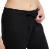 imageChampion Womens Cotton Capris Womens Drawstring Cropped Sweatpants Womens Capri Pants 18quotBlack
