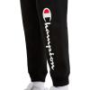imageChampion Womens Fleece Joggers Standard Fit Midweight Script ampamp C Logo Available in Regular and PlusBlack  Classic Script Logo