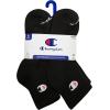 imageChampion Womens Quarter Socks  6Pack Cushioned Athletic Socks with MoistureWicking Arch Support Size 59Black  Toe Logo