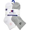 imageChampion Womens Quarter Socks  6Pack Cushioned Athletic Socks with MoistureWicking Arch Support Size 59Multi White  Grey  Black