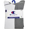 imageChampion mens Crew Socks  Moisturewicking Athletic Socks With Cushioning ampamp Arch Support Size 612Assorted