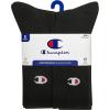 imageChampion mens Crew Socks  Moisturewicking Athletic Socks With Cushioning ampamp Arch Support Size 612Black