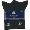 imageChampion mens Crew Socks  Moisturewicking Athletic Socks With Cushioning ampamp Arch Support Size 612Black Crew C  6 Pack