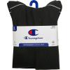 imageChampion mens Crew Socks  Moisturewicking Athletic Socks With Cushioning ampamp Arch Support Size 612Black HeelToe