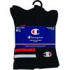imageChampion mens Crew Socks  Moisturewicking Athletic Socks With Cushioning ampamp Arch Support Size 612Black With 3 Cs  6 Pack