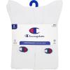 imageChampion mens Crew Socks  Moisturewicking Athletic Socks With Cushioning ampamp Arch Support Size 612White