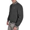 imageChampion mens Logo Stripedtrim Varsity JacketBlack Matte Filled