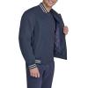 imageChampion mens Logo Stripedtrim Varsity JacketPeacoat Matte Filled
