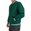 imageChampion mens Logo Stripedtrim Varsity JacketRain Forest