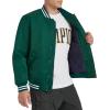 imageChampion mens Logo Stripedtrim Varsity JacketRain Forest