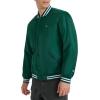 imageChampion mens Logo Stripedtrim Varsity JacketRain Forest