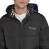 imageChampion mens Quilted Fullzip Hooded Puffer JacketBlack Patch Pocket