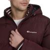imageChampion mens Quilted Fullzip Hooded Puffer JacketWine Patch Pocket