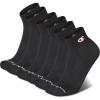 imageChampion Mens Ankle Socks  6Pack MoistureWicking Athletic Socks with Cushioning ampamp Arch Support Size 612Black
