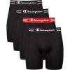 imageChampion Mens Everyday Active Lightweight Stretch Boxer Briefs  4 PackLong Leg  Black  4 Pack