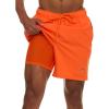 imageChampion Mens Swim Trunks with Compression Liner 2 in 1 Mens Bathing Suit Shorts 7 Inch Inseam Board Shorts for SwimmingOrange