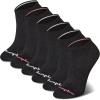 imageChampion Womens 6Pack Low Cut Athletic Socks with MoistureWicking Breathable Stretch Size 59Black  Toe Logo