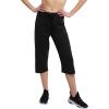 imageChampion Womens Cotton Capris Womens Drawstring Cropped Sweatpants Womens Capri Pants 18quotBlack