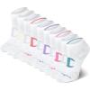 imageChampion Womens Lightweight Low Cut 10Pack Moisturewicking Athletic Socks Size 59White Logo