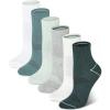 imageChampion Womens Quarter Socks  6Pack Cushioned Athletic Socks with MoistureWicking Arch Support Size 59Green Assorted