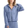 imageChampion Womens Vintage Wash Zipup Hoodie C LogoSevenseas Blue