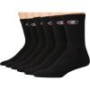 imageChampion mens Crew Socks  Moisturewicking Athletic Socks With Cushioning ampamp Arch Support Size 612Black Crew C  6 Pack