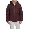 imageChampion mens Quilted Fullzip Hooded Puffer JacketWine Patch Pocket