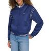 imageChampion womens Cropped Varsity Bomber JacketMedieval Blue
