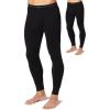 imageDuofold Mens Mid Weight Wicking Thermal PantBlack  2 Pack