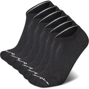 imageChampion Mens 6pack Low Cut Athletic Socks With Moisturewicking Breathable Stretch Size 612Black