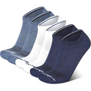 imageChampion Mens 6pack Low Cut Athletic Socks With Moisturewicking Breathable Stretch Size 612Blue Assorted