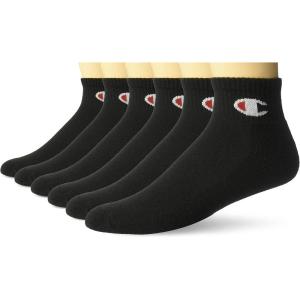 imageChampion Mens Ankle Socks  6Pack MoistureWicking Athletic Socks with Cushioning ampamp Arch Support Size 612Black  6 Pack