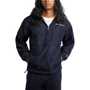imageChampion Mens Jacket Stadium Fullzip Jacket Wind Resistant Water Resistant Jacket for MenNavy Small  Small Script Logo