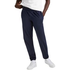 imageChampion Mens Pants Everyday Cotton Lightweight Lounge Knit Pants for Men Reg Or Big ampamp TallNavy  C Patch Logo