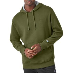 imageChampion Mens Pullover Fleece Hoodie Midweight C Logo Reg Or Big ampamp TallCargo Olive  C Logo