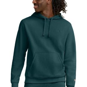 imageChampion Mens Pullover Fleece Hoodie Midweight C Logo Reg Or Big ampamp TallEmerald Allure  C Logo