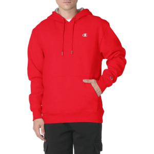 imageChampion Mens Pullover Fleece Hoodie Midweight C Logo Reg Or Big ampamp TallTeam Red ScarletWhite C Logo
