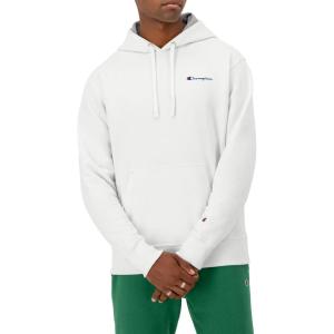 imageChampion Mens Pullover Fleece Hoodie Standard Fit Midweight C Logo Available in Regular and Big ampamp TallWhite  Small Script Logo