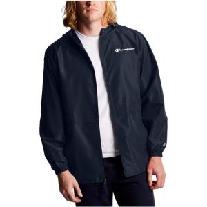 imageChampion Mens Stadium Packable Jacket Retired ColorsNavy Small  Small Script Logo