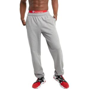 imageChampion Mens Sweatpants Fleece Comfortable Relaxedbottom Pants for Men Reg Or Big ampamp TallOxford Gray  C Logo