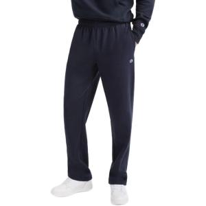 imageChampion Mens Sweatpants Fleece Openbottom Sweatpants for Men Reg Or Big ampamp TallNavy  C Patch Logo