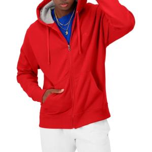 imageChampion Mens Zipup Hoodie Comfortable Zipup Hoodie Sweatshirt for Men Reg Or Big ampamp TallTeam Red Scarlet  C Logo