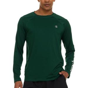 imageChampion Rash Guard for Men Long Sleeve Mens Swim Shirt for Fishing Hiking UPF 50 SPF Sun UV Protection Quick DryGreen