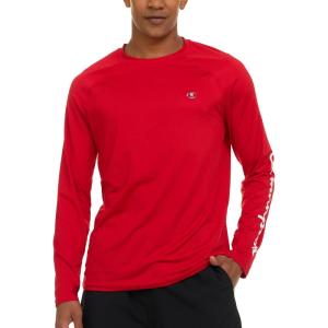 imageChampion Rash Guard for Men Long Sleeve Mens Swim Shirt for Fishing Hiking UPF 50 SPF Sun UV Protection Quick DryRed